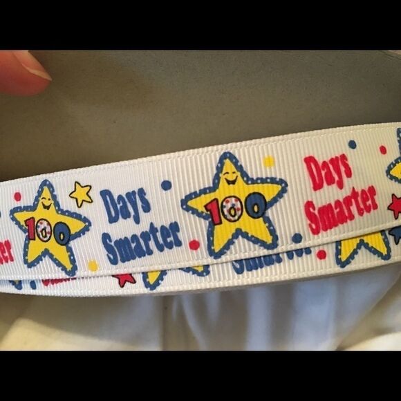 5/$20 grosgrain Ribbon 7/8” 5 yard 100 days smart - Picture 10 of 10